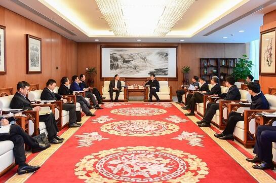 舒印彪鄧建玲會見中國能建董事長汪建平、總經(jīng)理丁焰章
