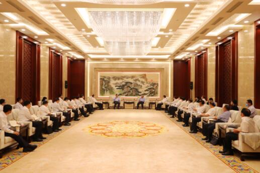 國家電網公司毛偉明、辛保安與山東省委書記劉家義、代省長李干杰會談