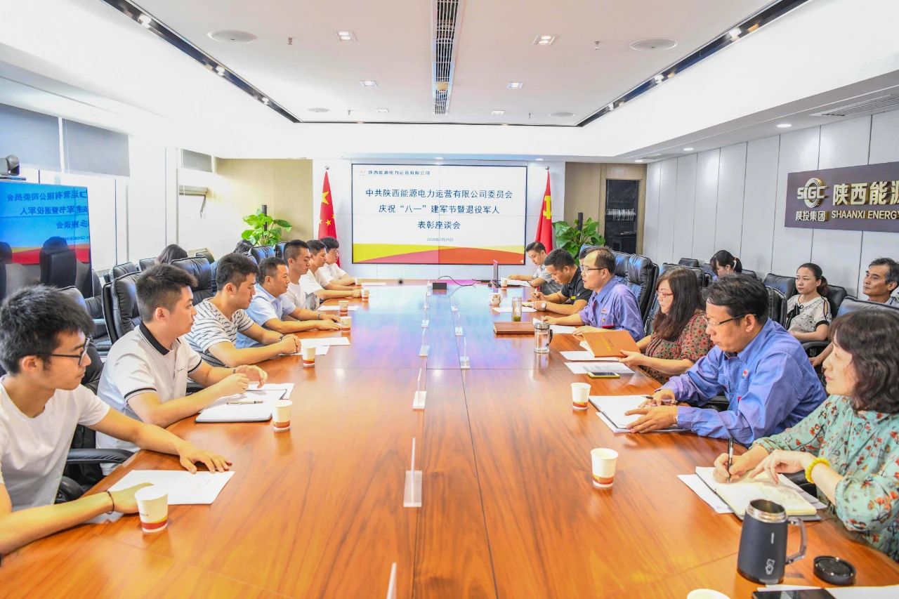 陜投集團電力運營公司召開慶?！鞍艘弧苯ㄜ姽?jié)暨退役軍人表彰座談會