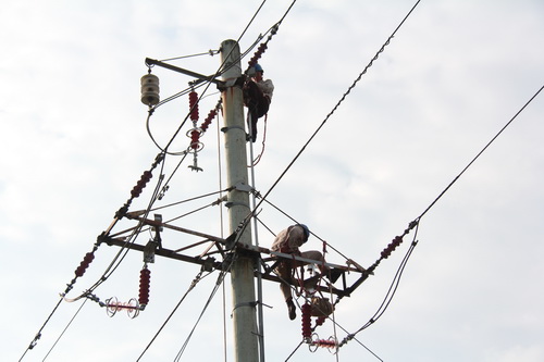 國(guó)網(wǎng)霞浦供電公司加裝線路避雷器，保障兩節(jié)期間電網(wǎng)可靠性