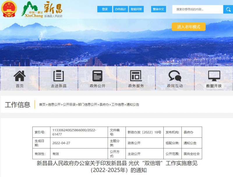 浙江新昌：大力推進(jìn)工商業(yè)建筑屋頂光伏，全縣現(xiàn)有黨政機(jī)關(guān)、事業(yè)單位等公共建筑屋頂實(shí)現(xiàn)100%安裝