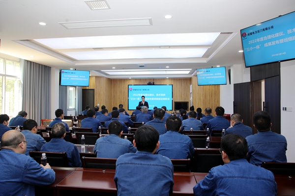 陜煤石電公司召開2022年合理化建議、技術(shù)成果發(fā)布會(huì)暨班組建設(shè)表彰會(huì)