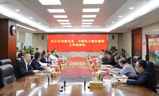 中國電建黨委書記、董事長丁焰章與長江水利委員會黨組書記、主任劉冬順會談