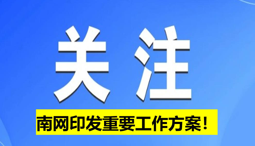 南網(wǎng)印發(fā)重要工作方案！